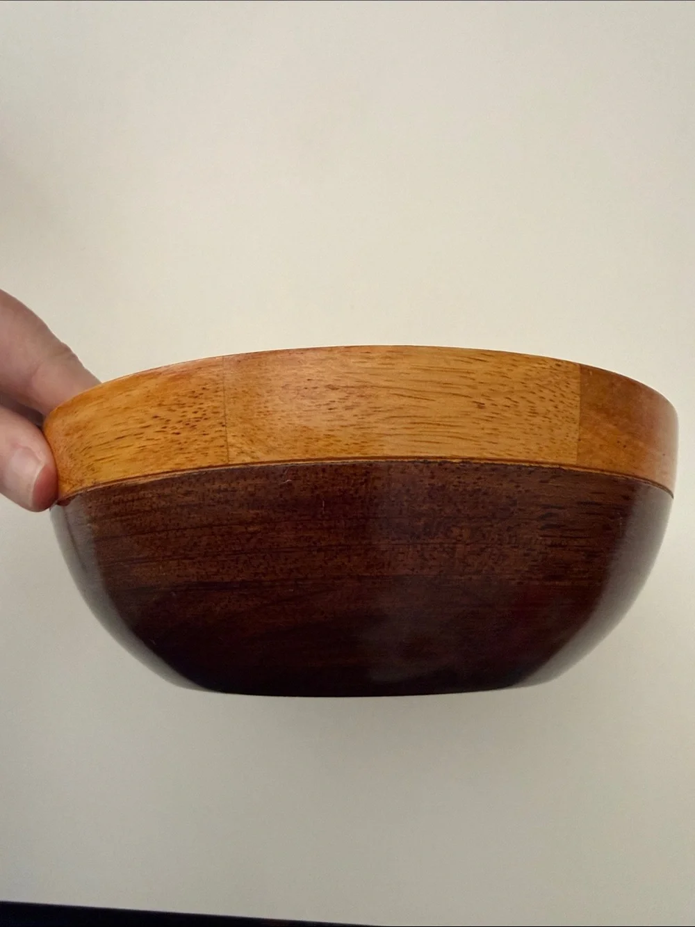 Two-Toned Hardwood Home Decoration Bowl - Picture 10 of 16